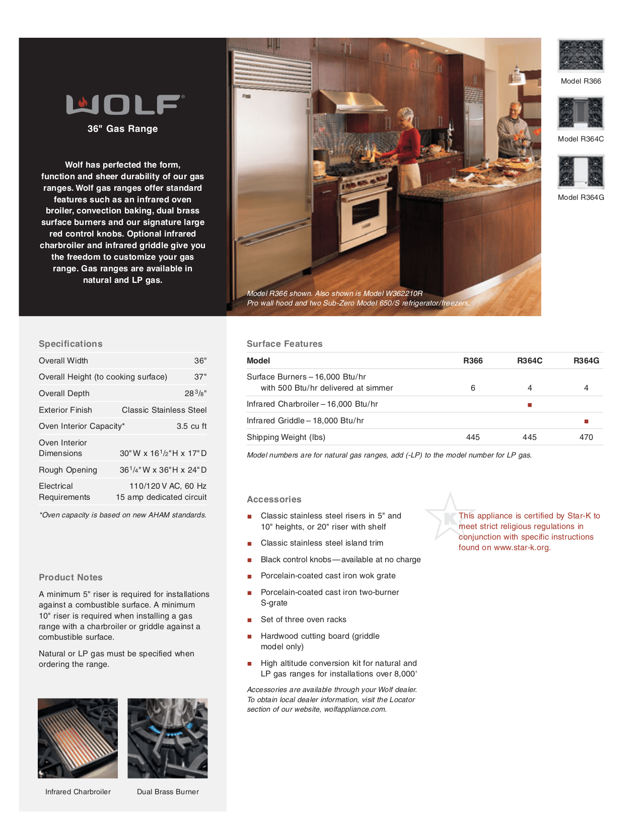 PDF manual for Wolf Range R366